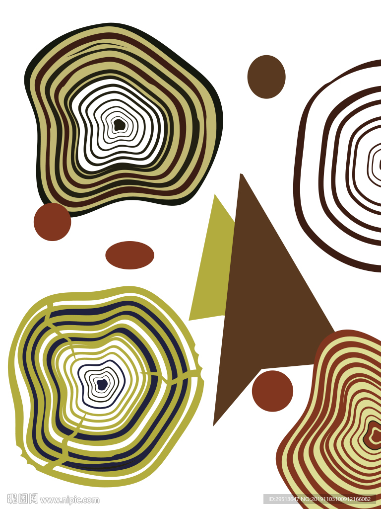 线条圆圈装饰画