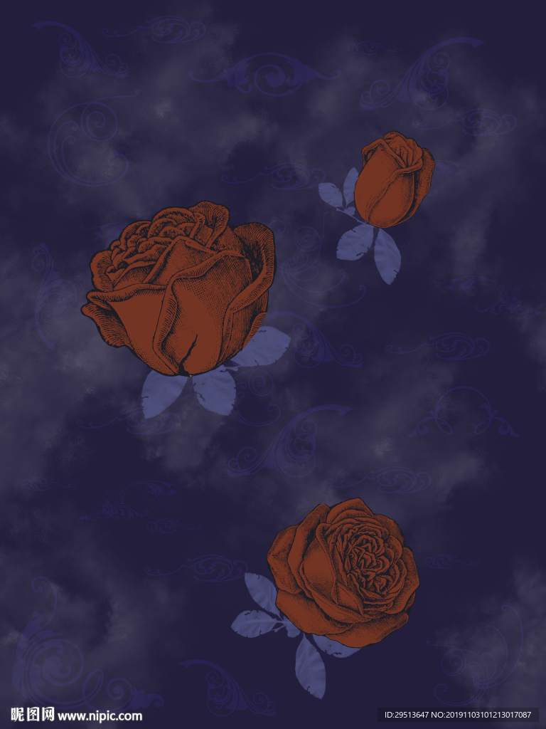 抽象花朵装饰画
