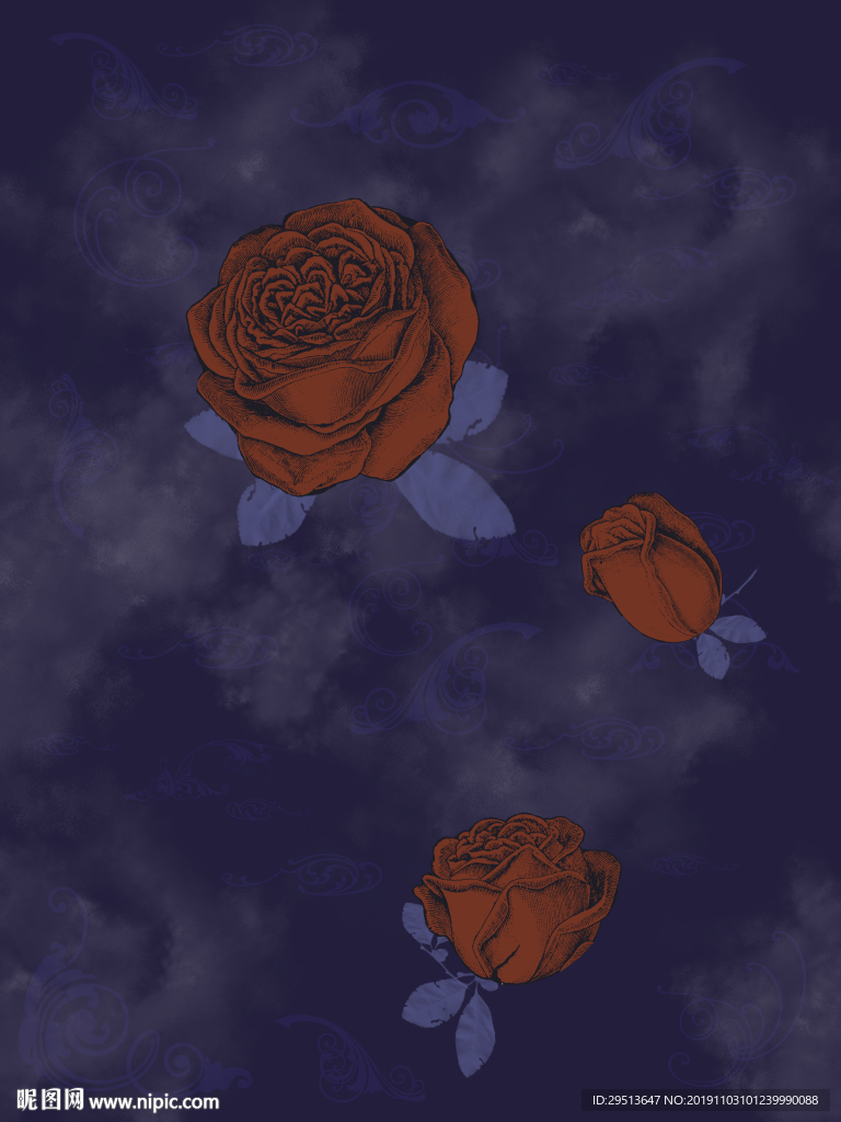 抽象花朵装饰画
