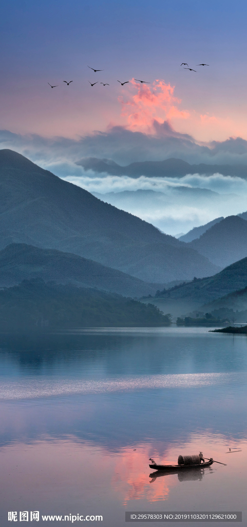 简约山水意境玄关 TIF分层
