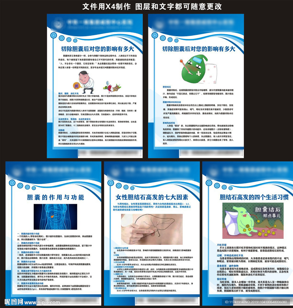 医院胆囊切除展板