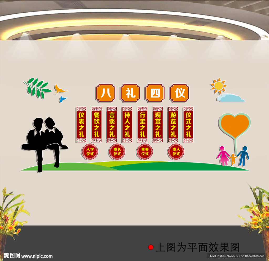 八礼四仪文化墙