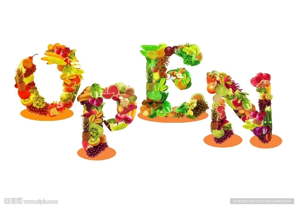 蔬菜水果拼字母 开业