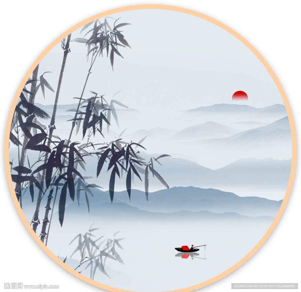 水墨山水画