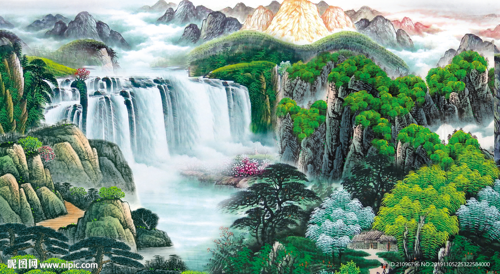 电视背景 山水国画