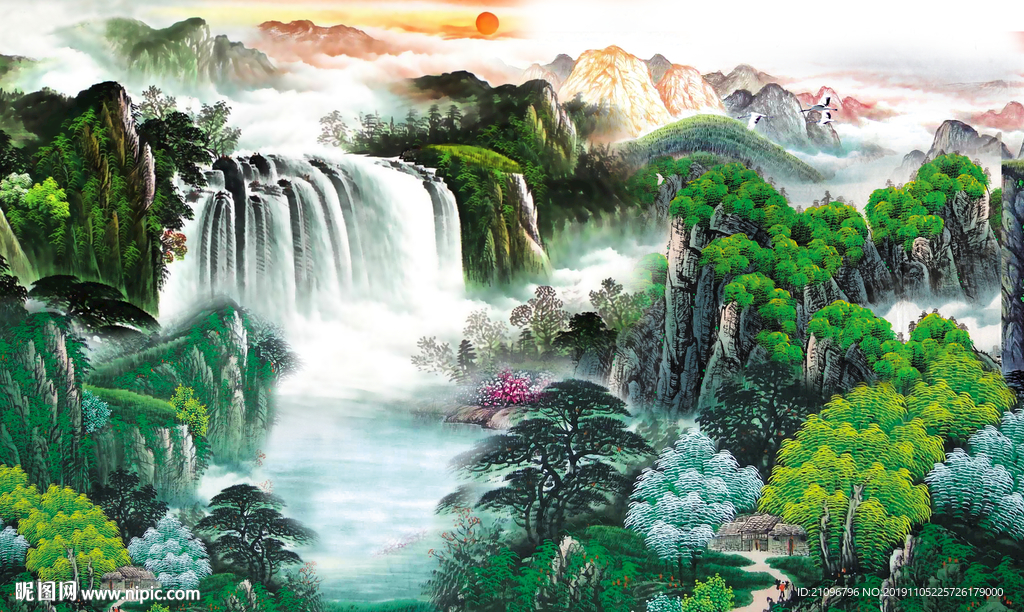 电视背景 山水国画