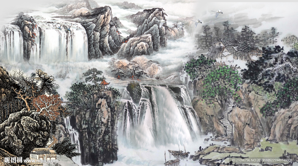 电视背景 山水国画
