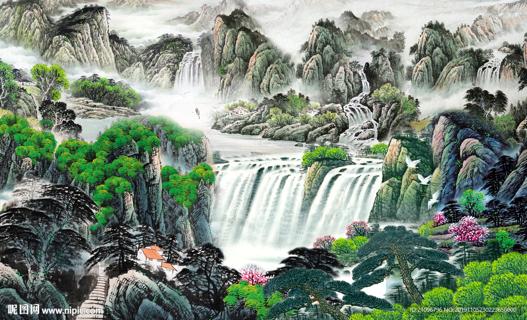 电视背景 山水国画