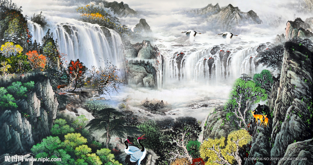 电视背景 山水国画