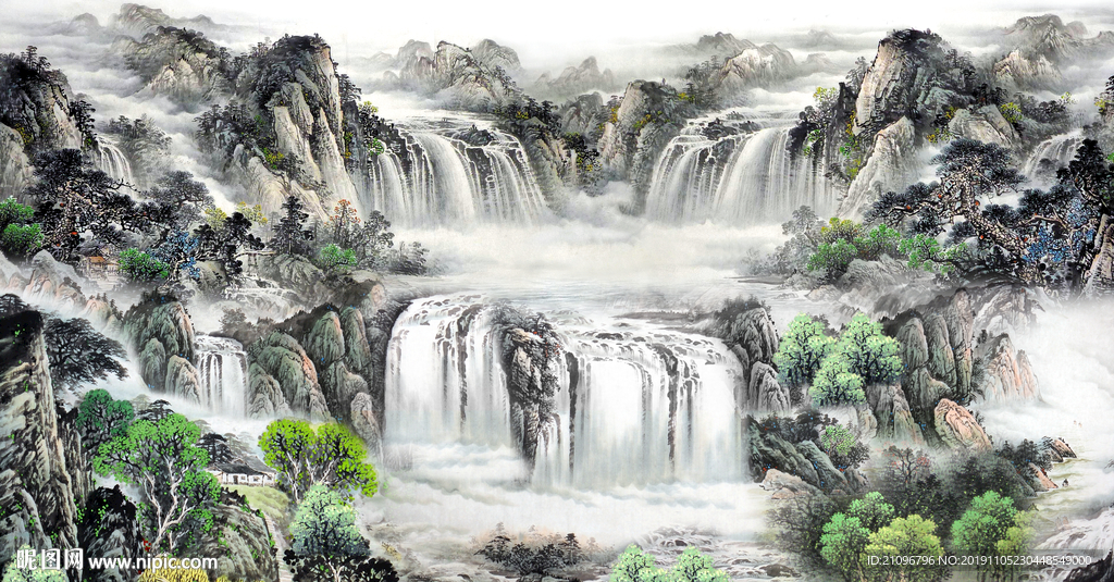 电视背景 山水国画
