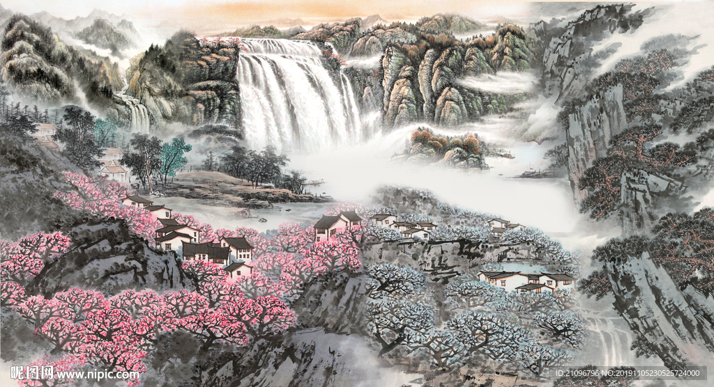 电视背景 山水国画