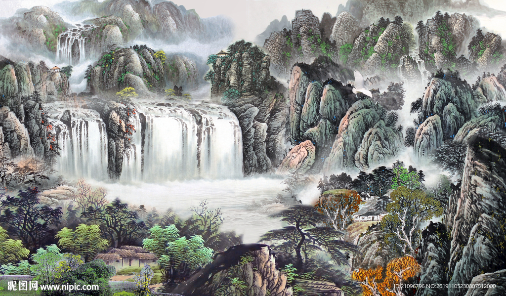 电视背景 山水国画