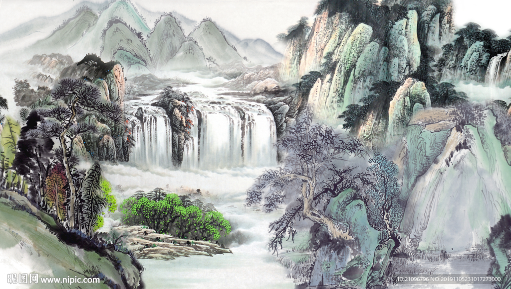 电视背景 山水国画