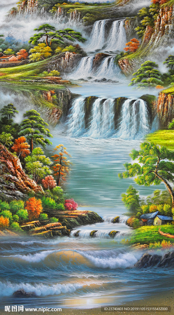玄关 油画风景