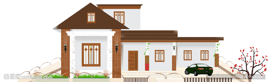 别墅建筑效果图