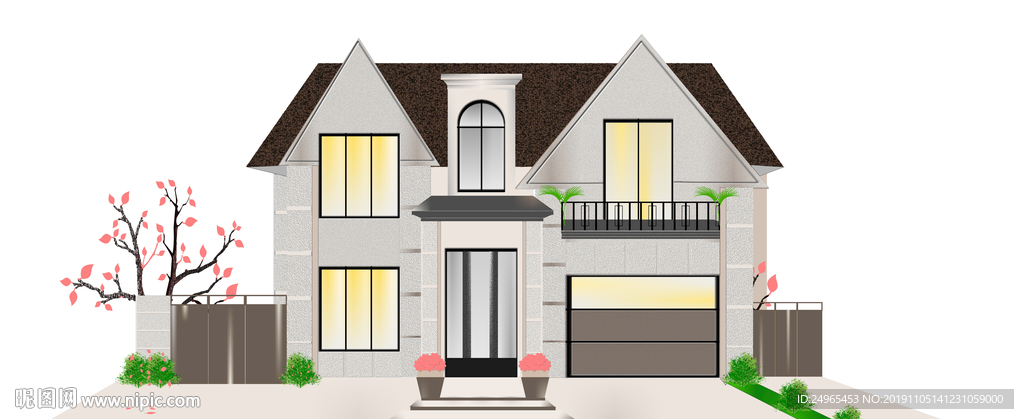 别墅建筑效果图