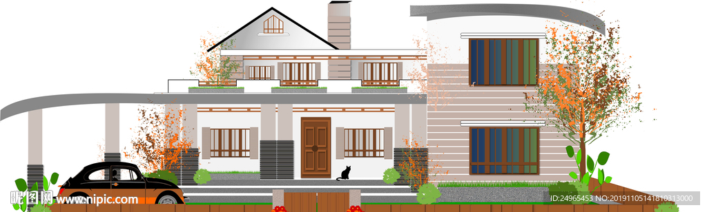 别墅建筑效果图