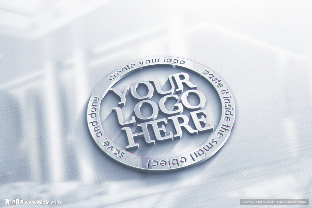 logo标志立体贴图样机