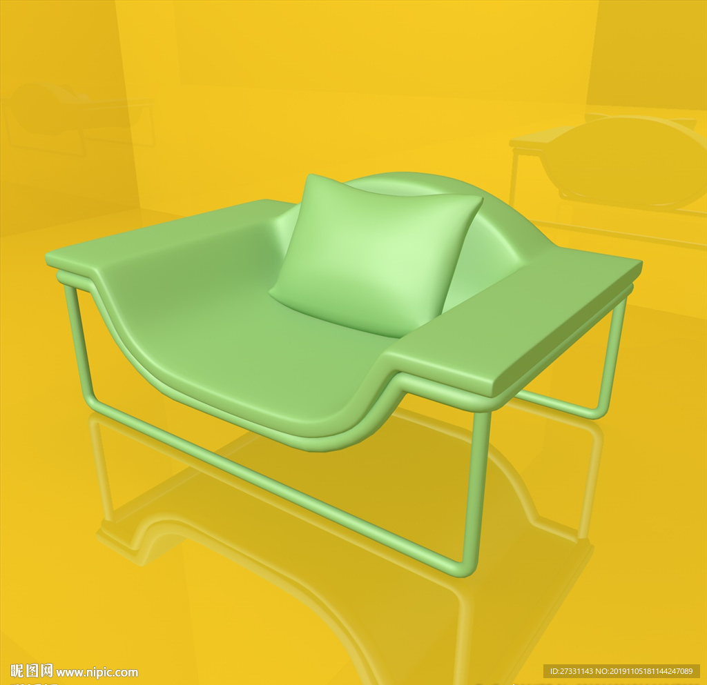 沙发模型 休闲座椅 C4D模型