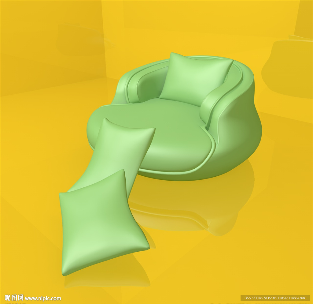 沙发模型 休闲座椅 C4D模型