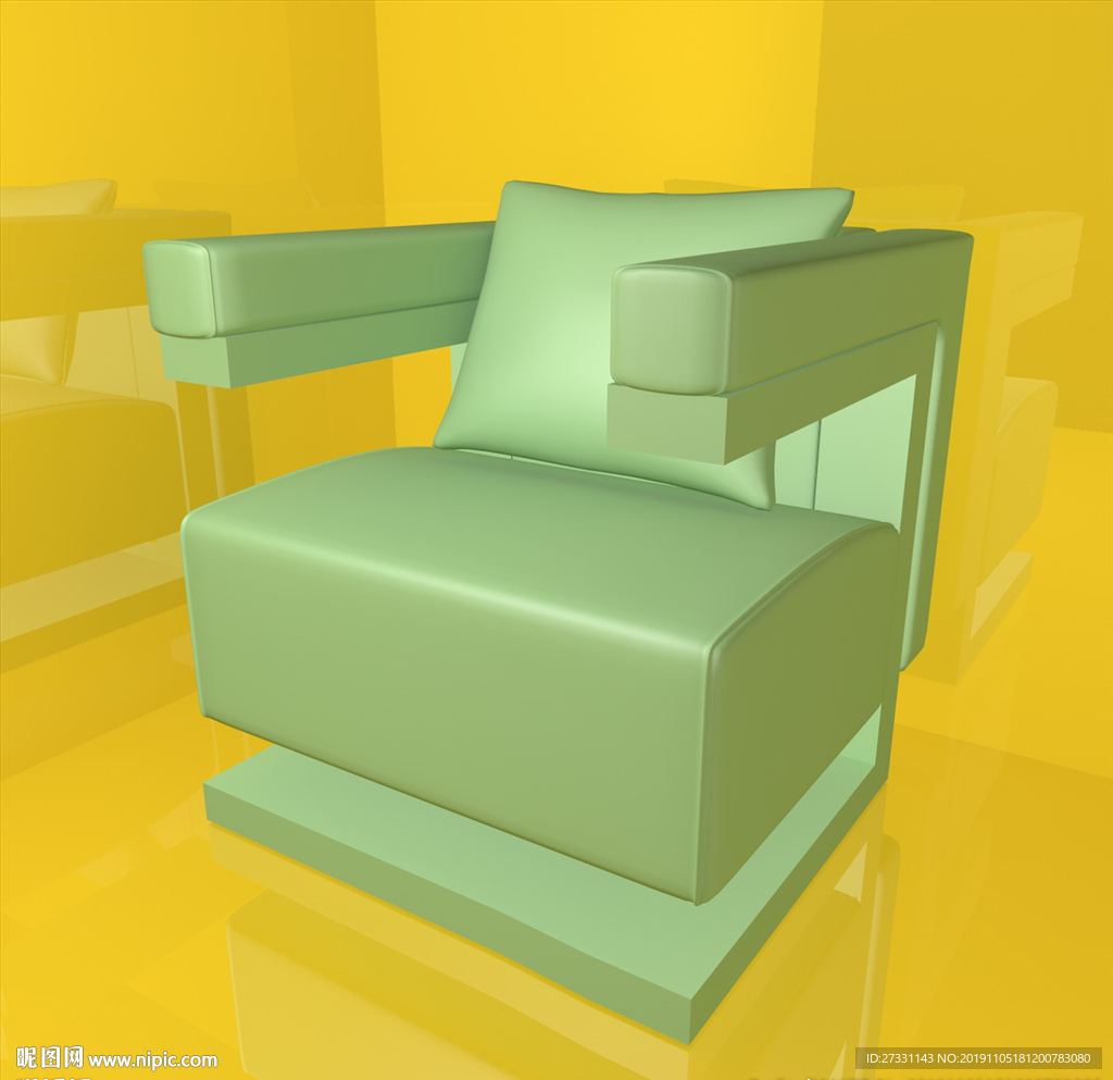沙发模型 休闲座椅 C4D模型