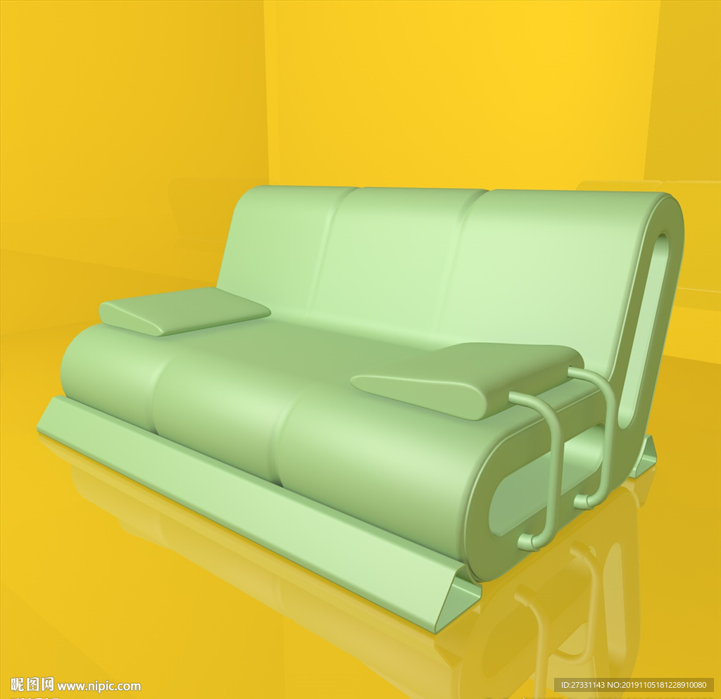 沙发模型 休闲座椅 C4D模型