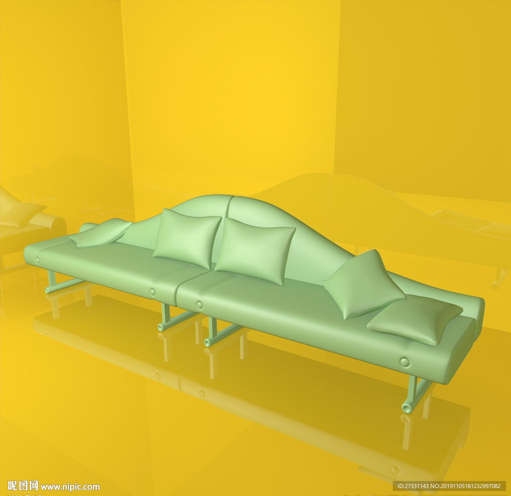沙发模型 休闲座椅 C4D模型