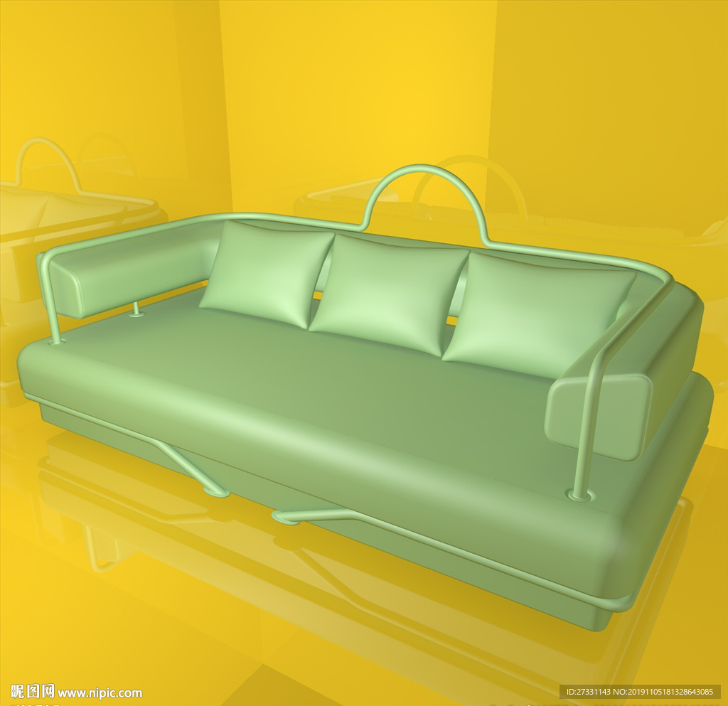 沙发模型 休闲座椅 C4D模型
