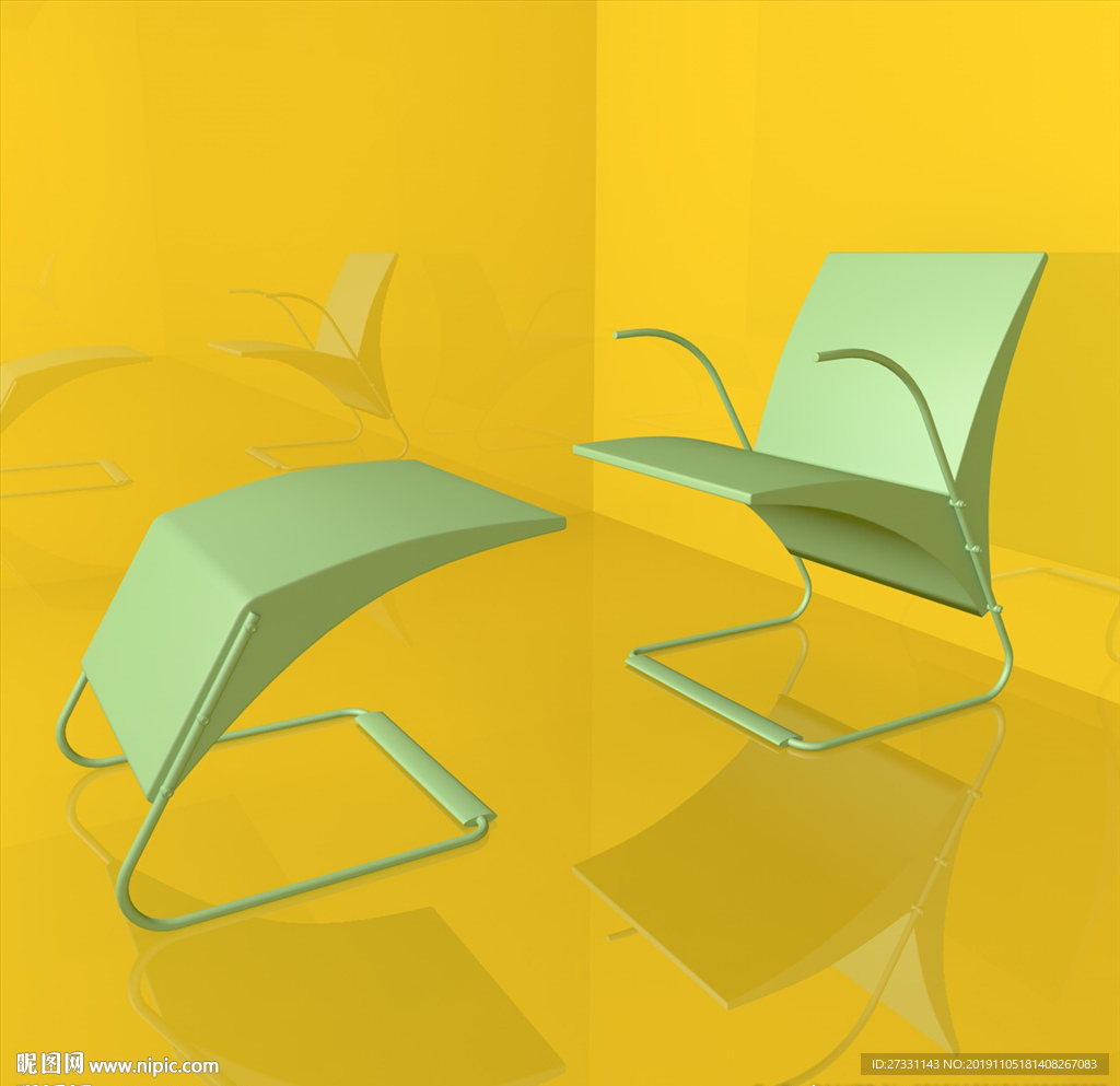 沙发模型 休闲座椅 C4D模型