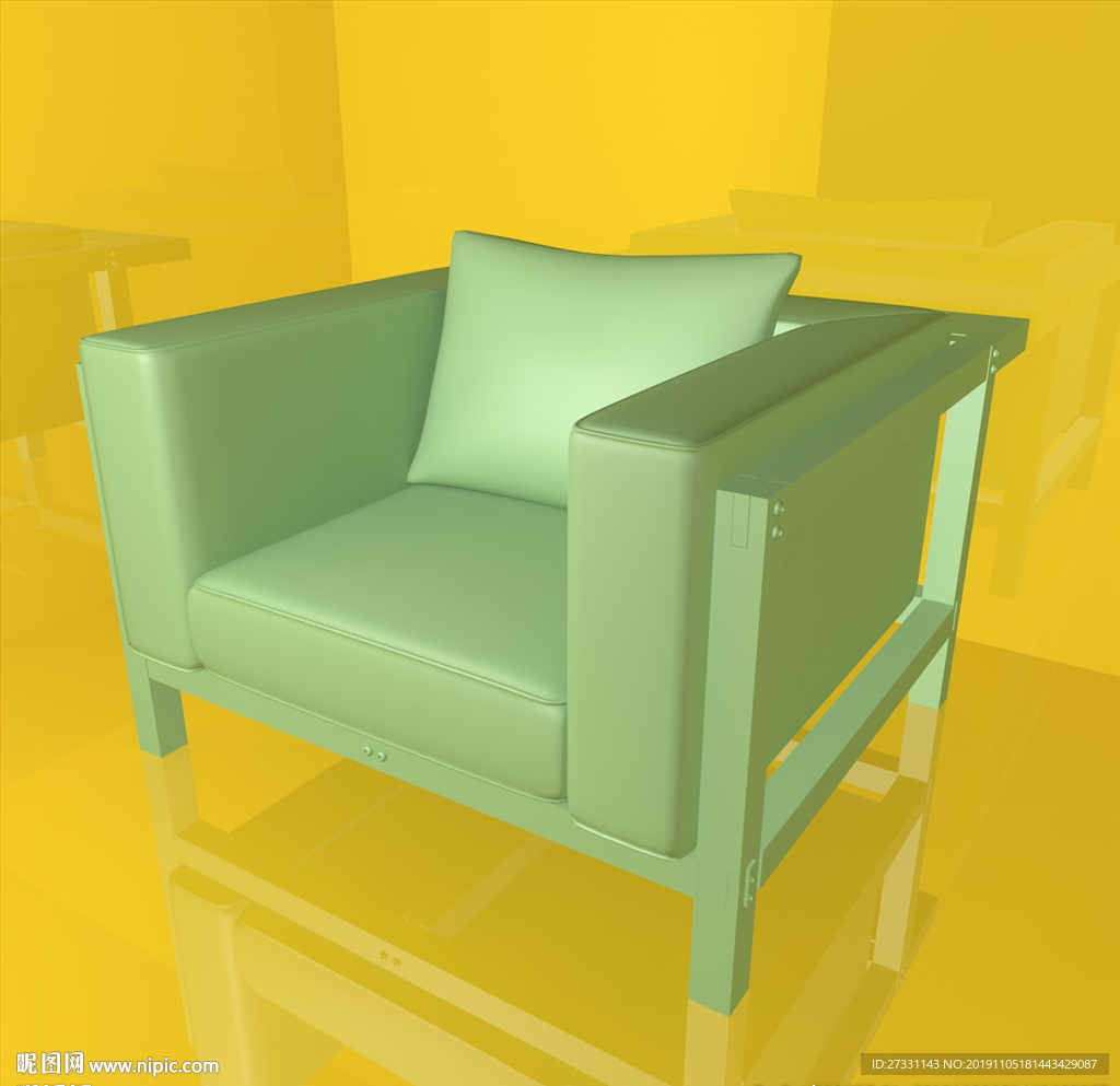 沙发模型 休闲座椅 C4D模型