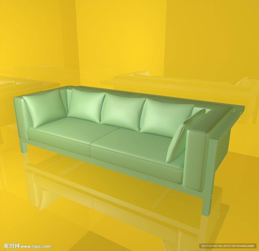 沙发模型 休闲座椅 C4D模型