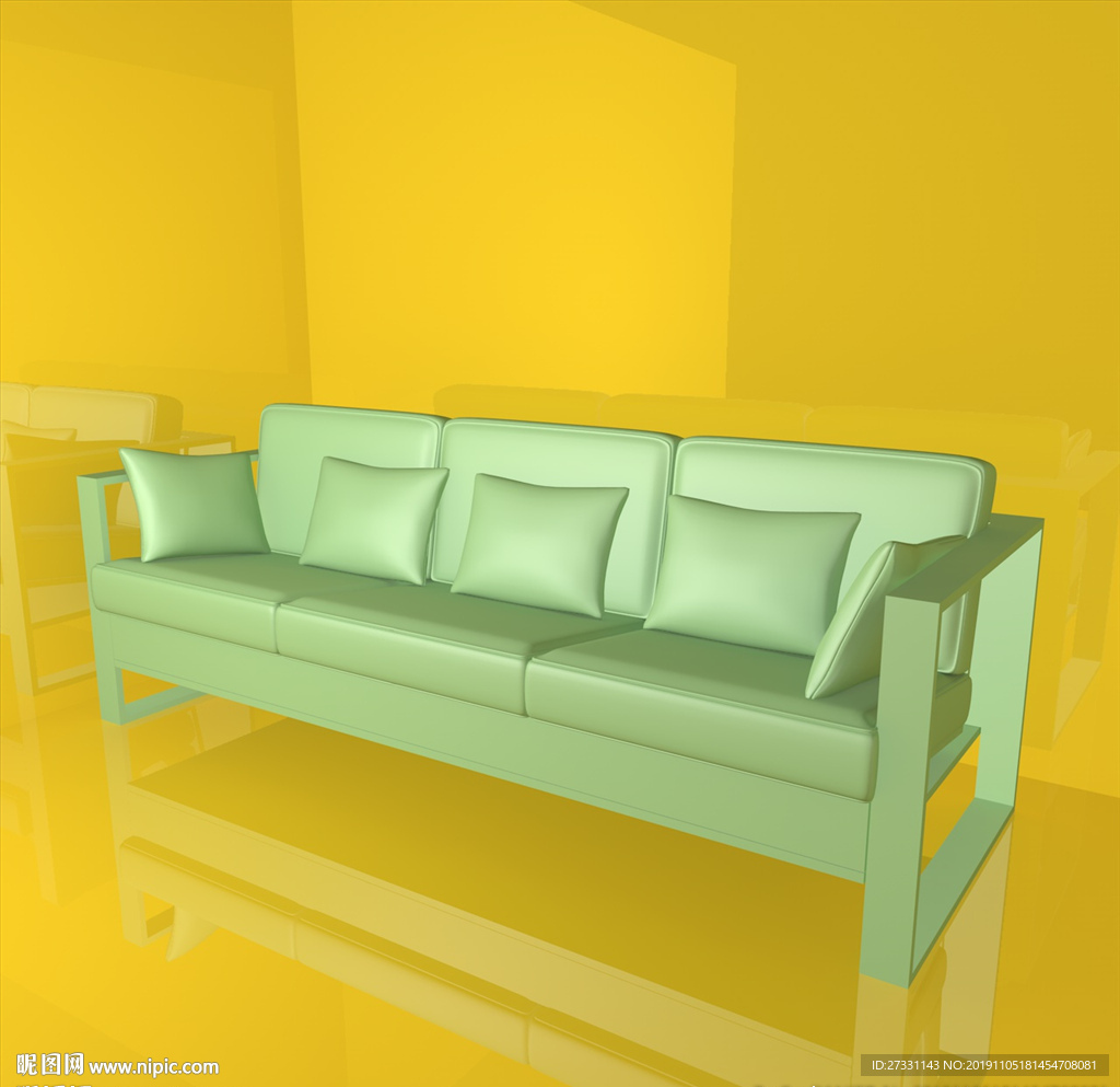 沙发模型 休闲座椅 C4D模型