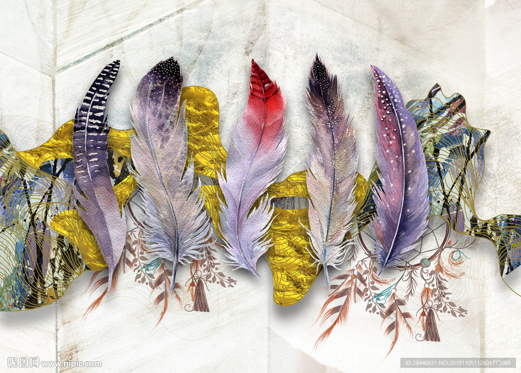 北欧轻奢背景墙