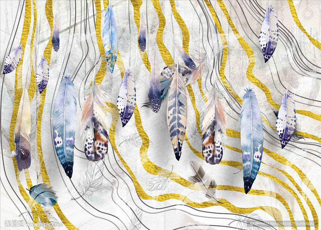 北欧轻奢背景墙