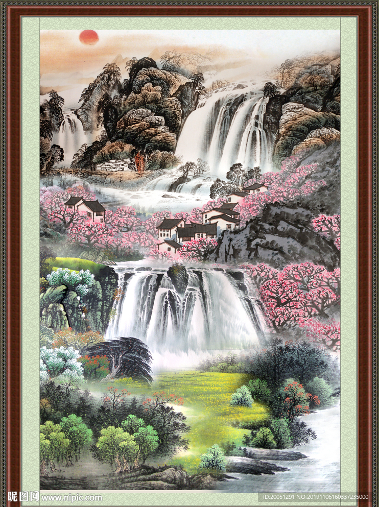 聚宝盆风水画