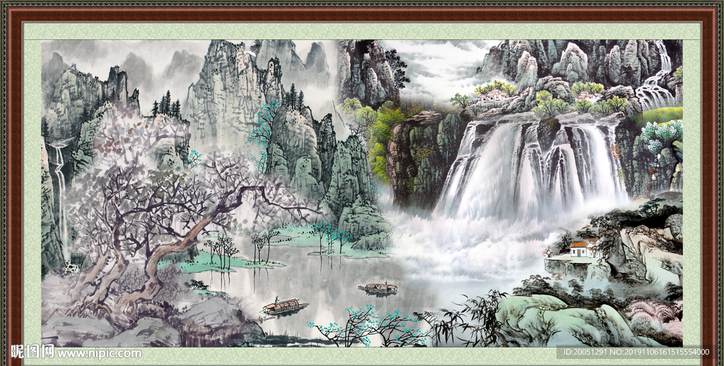 聚宝盆风水画