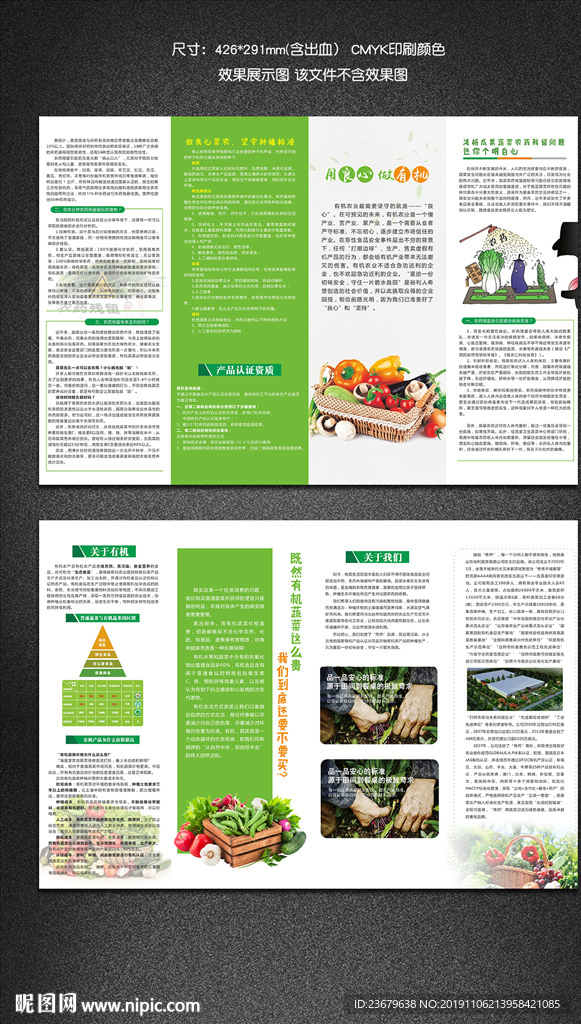 蔬果三折页 绿色三折页 健康三