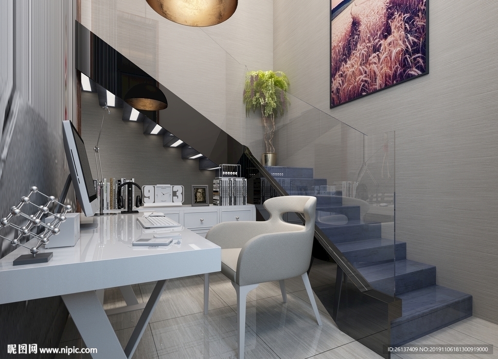 现代 别墅 客餐厅 桌椅 沙发