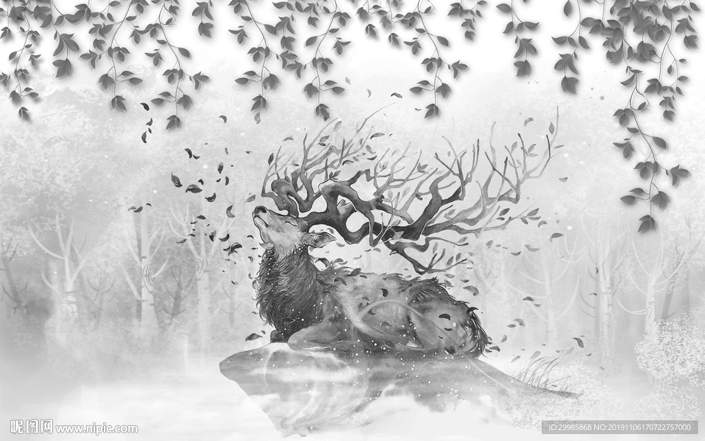 简约欧式装饰画 TIF分层