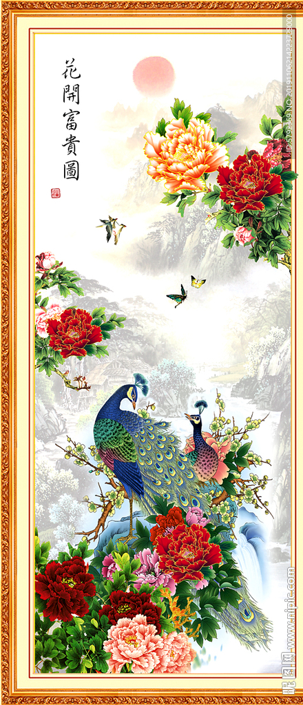 牡丹装饰画