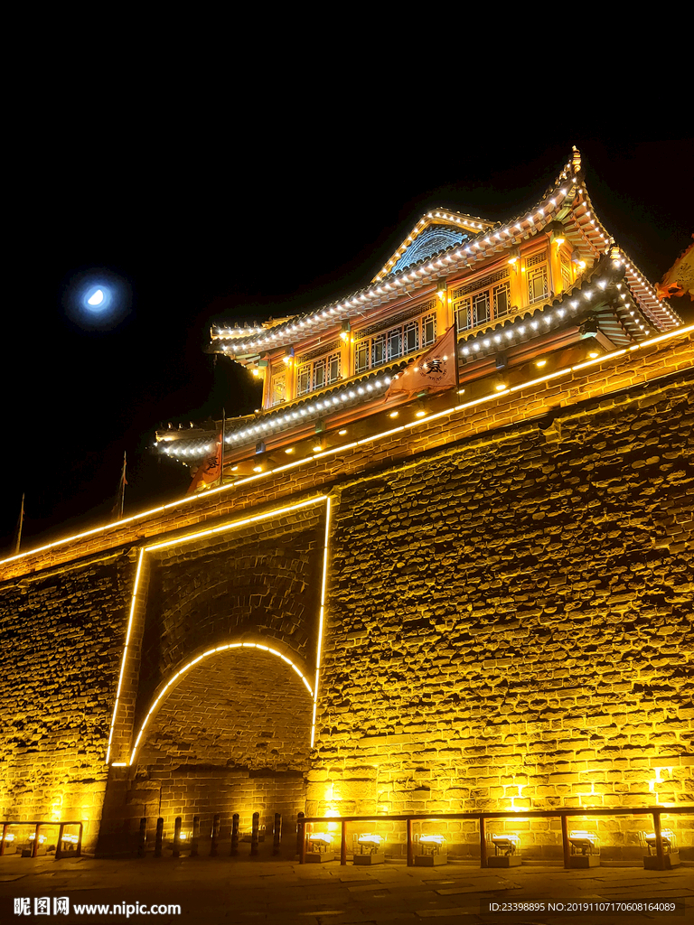 兴城古城夜景