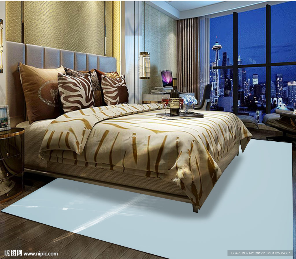 直接替换卧室地毯样机