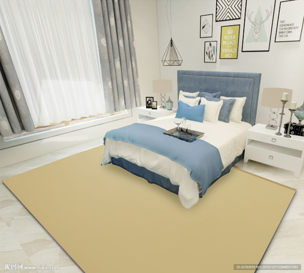 卧室客厅地毯样机