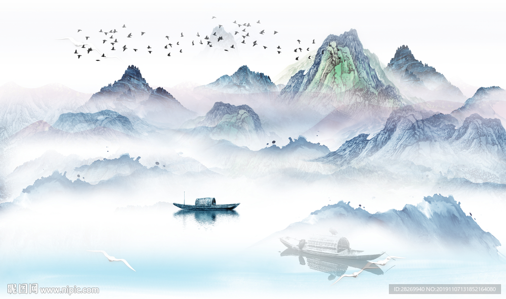 抽象山水画