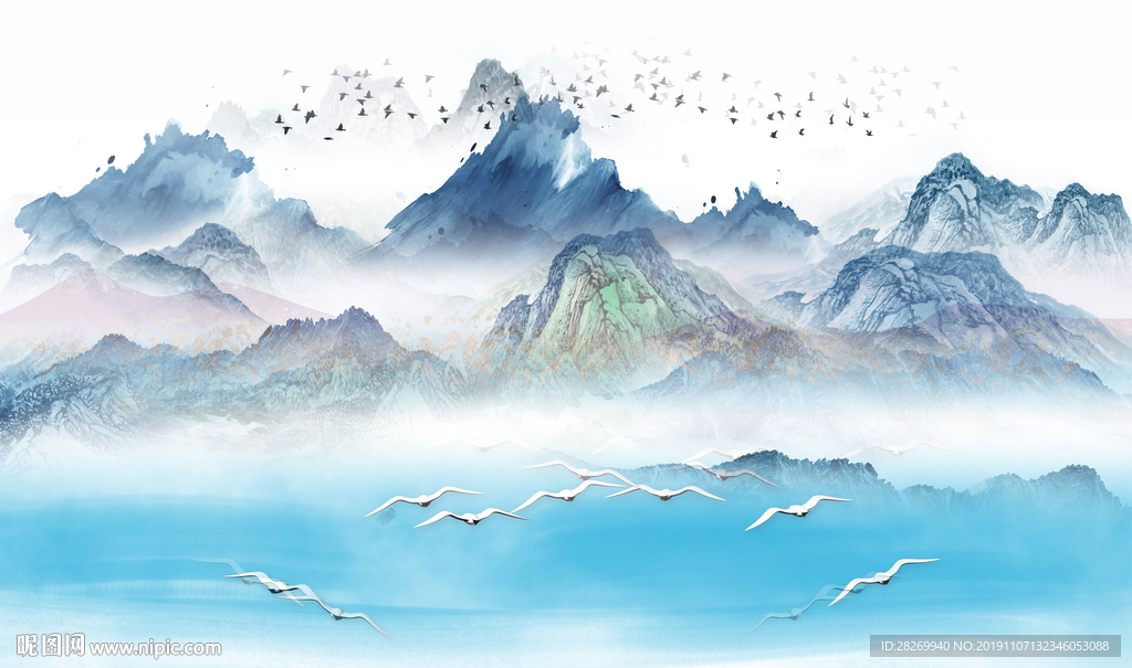 抽象山水画
