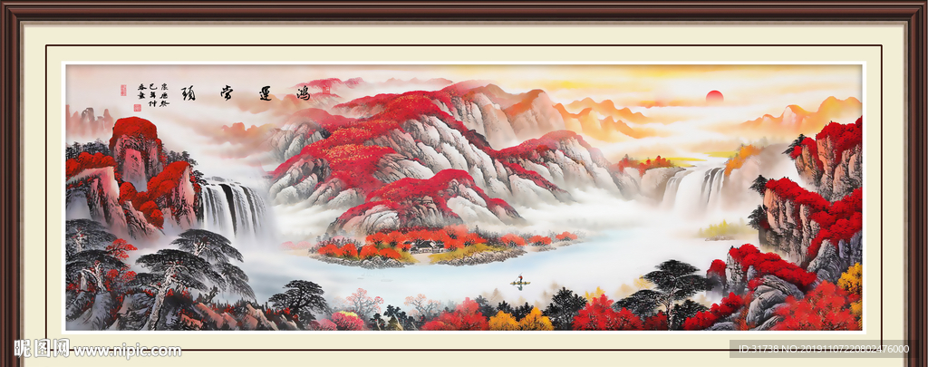 鸿运当头国画