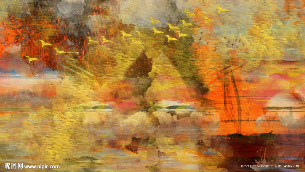 抽象油画