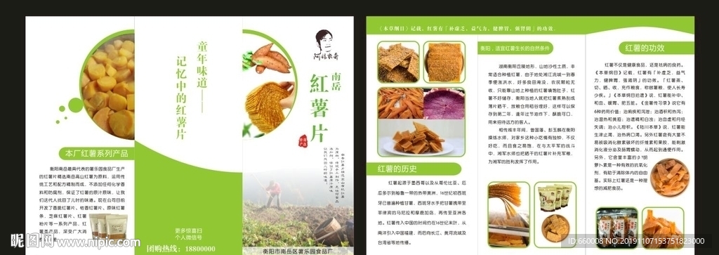 红薯片宣传折页