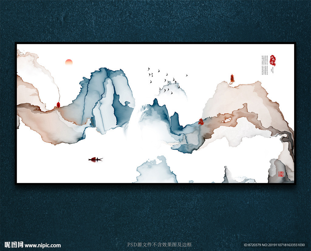 新中式装饰画 电视背景墙
