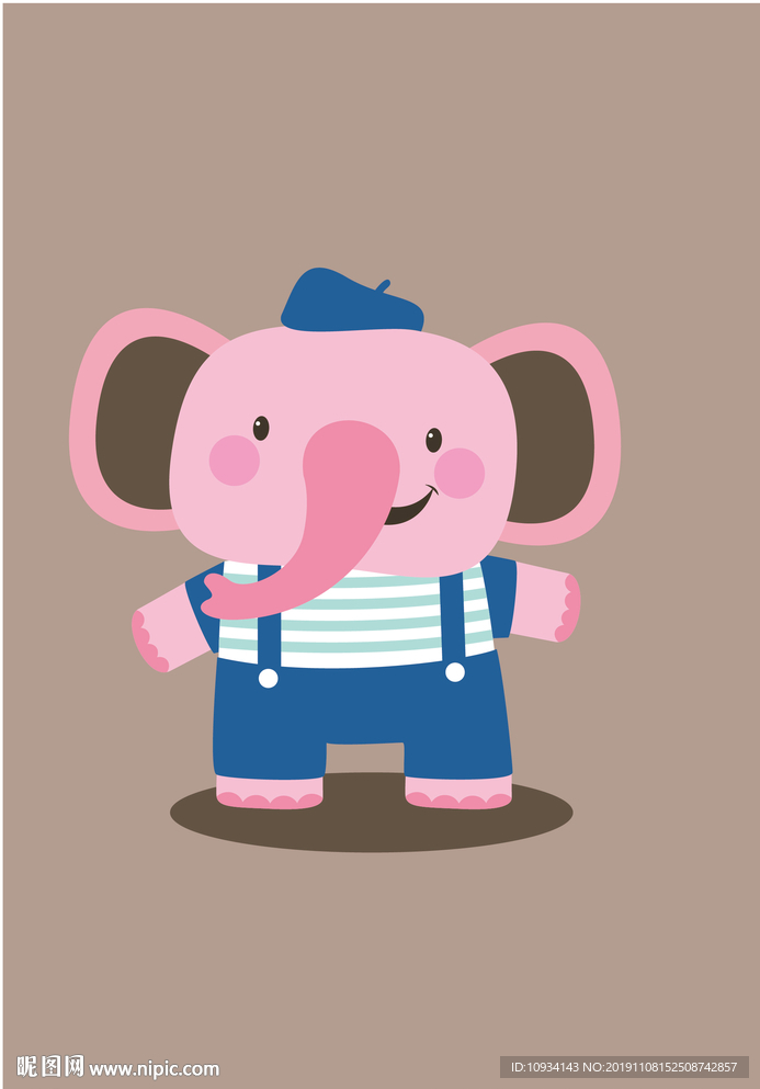 手绘 卡通 大象 可爱 手机壳